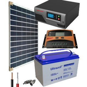 Kit Panel Solar 300w 12v 1000whdia Con Bateria Agm Youtube