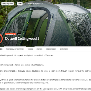 Outwell Collingwood 5 Family Tent Review Youtube