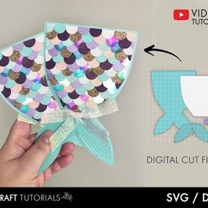 Download How To Make A Mermaid Tail Card Using Cricut Or Silhouette Youtube