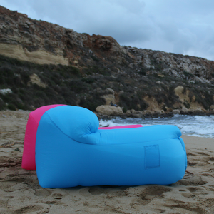 wind filled beach chair