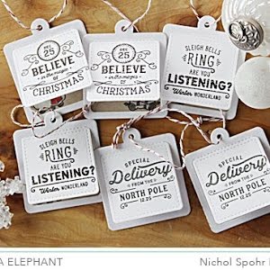 Mama Elephant Retro Holiday Labels Gift Tags - YouTube