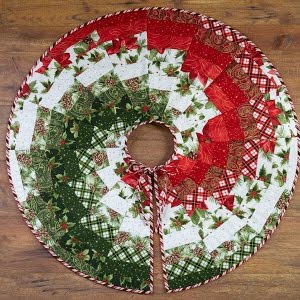 Make A Bargello Tree Skirt W June Tailor Pre Printed Batting A Shabby Fabrics Quilting Tutorial Youtube
