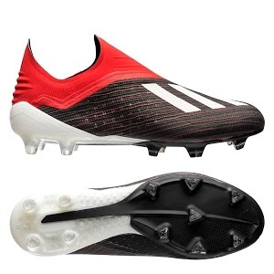 gold laceless football boots