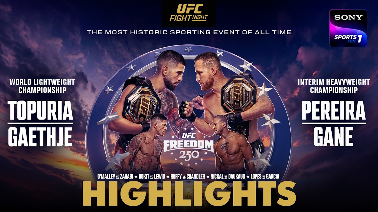 Ilia Topuria vs Justin Gaethje | Highlights | Essential Occasion | UFC Freedom 250