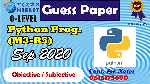 M3R5 Python Guess paper for Sep 2020