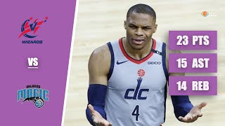 TB - Russell Westbrook - 23 Points, 15 Assists, 14 Rebounds vs Magic - 2020-21 Regular Season