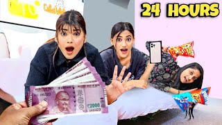 Living On BED 🛌 For 24 HOURS Challenge | Mahjabeen Ali