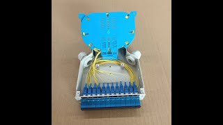 DIN rail mounted fiber optic terminal box