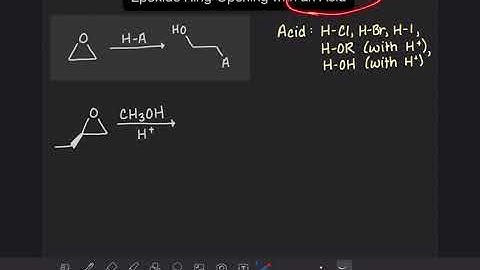13: Epoxide ring opening with an acid