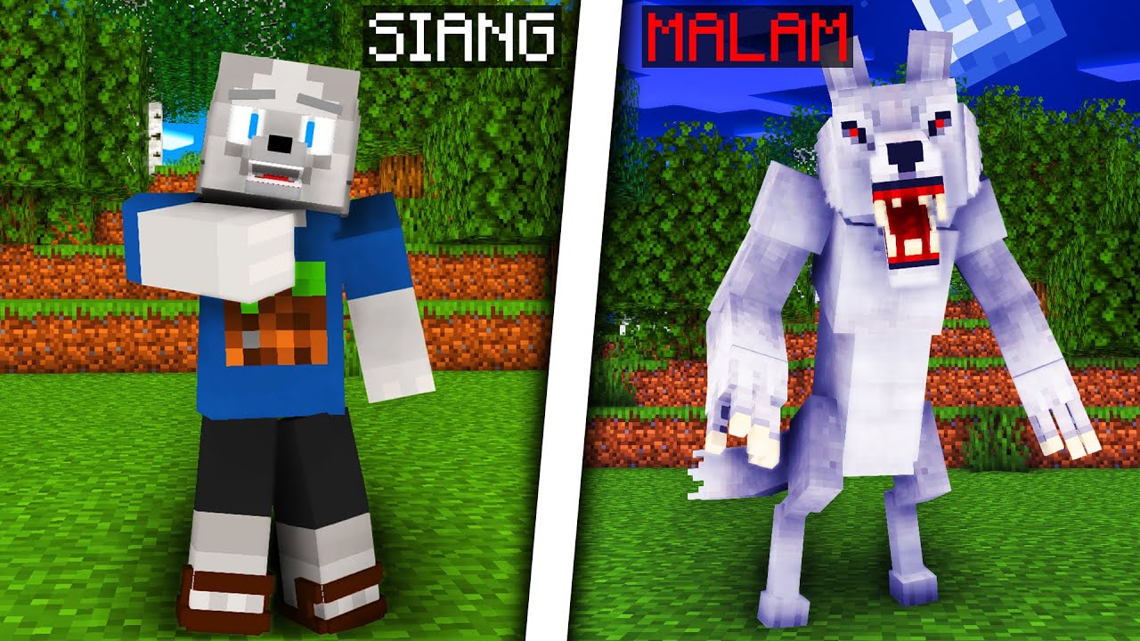 AKU MENJADI GANTENG-GANTENG SERIGALA DI MINECRAFT 