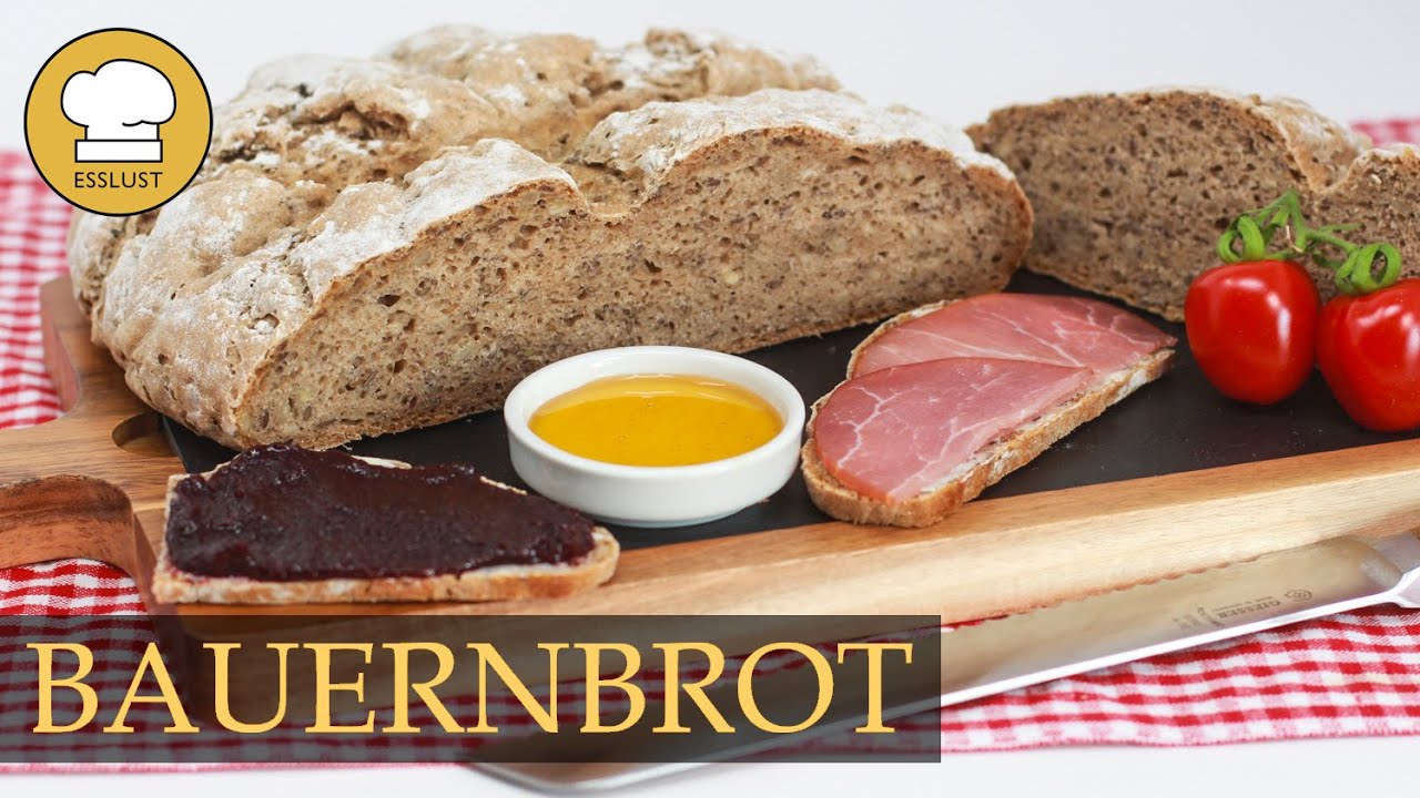 Rustikales BAUERNBROT mit SAUERTEIG selber backen - YouTube Rustikales BAUERNBROT mit SAUERTEIG selber backen - YouTube