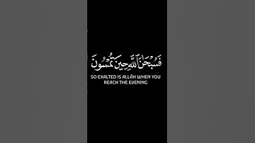 فَسُبْحَانَ اللَّهِ حِينَ تُمْسُونَ وَحِينَ تُصْبِحُونَ (17) سوره الروم #قرآن