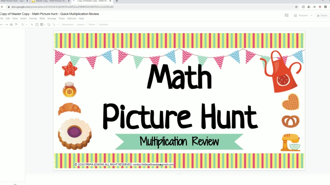 TPT Math Picture Hunt Resource Video Tutorial