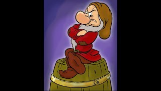 coloring disney - snow white and the seven dwarfs - Grumpy dwarf #shorts