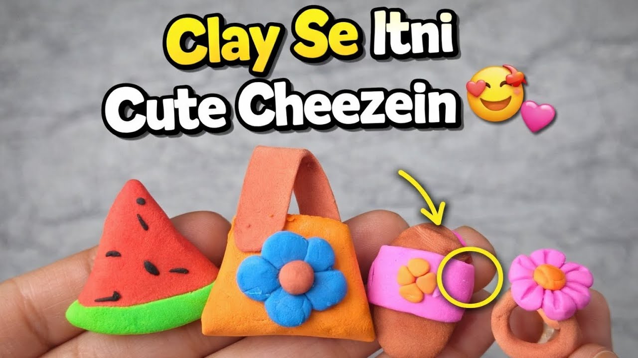 “Clay Se Banayi Itni Cute Mini Cheezein 😍 | Full Making Video”