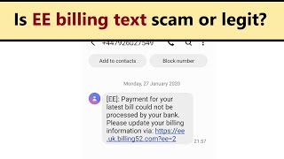 Ee Billing Text Message - Is It Scam Or Legit Notification?