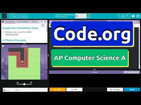 Code.org Lesson 6.2 PainterPlus | Tutorial with Answers | Unit 1 Computer Science A (CSA)