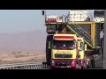 Transport of a mining truck in Atacama, Chile