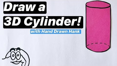 How to Draw a 3D Cylinder. Step by Step Tutorial. Quick, fun art lesson with Hand Drawn Hank!