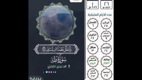 سورة طه ٢٥-٢٨ القارئ محمد صديق المنشاوي