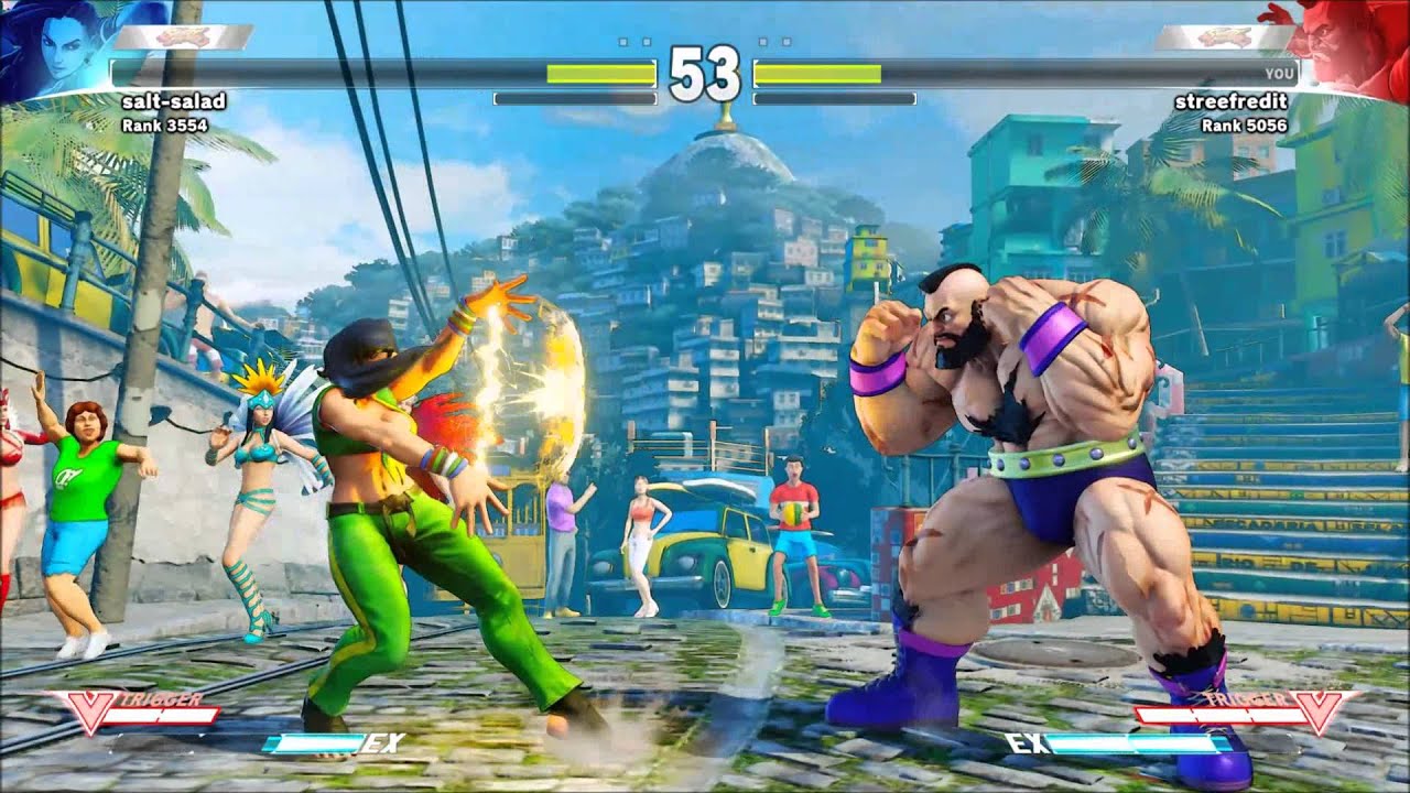 Street Fighter V (Beta 3) Zangief vs Laura (salt-salad) *1080p 60FPS*
