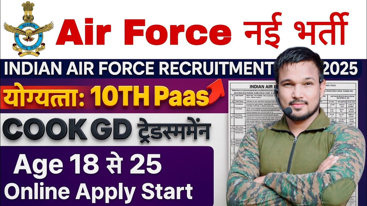 Indian Air Force New Vacancy Out Group C Civilian 2025 ! COOK MTS Store ...