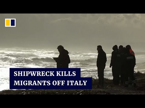 Dozens of migrants killed in shipwreck off the coast of italy’s calabria region
