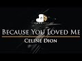 Celine Dion - Because You Loved Me - Piano Karaoke Instrumental Cover with Lyrics