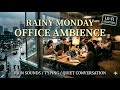 Rainy Monday Office Ambience | Lo-Fi Jazz for Deep Work, Focus &amp; Productivity