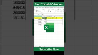 Find Taxable Amount from Invoice in Excel 😱