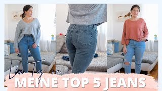 Meine Top 5 Jeans Fur Einen Schonen Po Live Try On Haul In Grosse 40 Kleinundkurvig Youtube