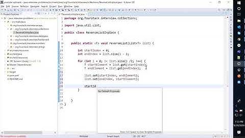 Reverse Elements Of List (In place) | Java Interview | Collections - Easy Approach
