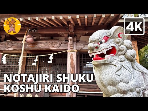 OLD KOSHUKAIDO ROAD PART 20 Notajiri-shuku 4K Japan Yamanashi Walking Tour 野田尻宿 甲州街道 徒歩の旅