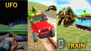 TINY HULK IN TRAIN AND FOUND ZOMBIES | FUNNY GAMEPLAY INDIAN BIKES DRIVING 3D 😍😂