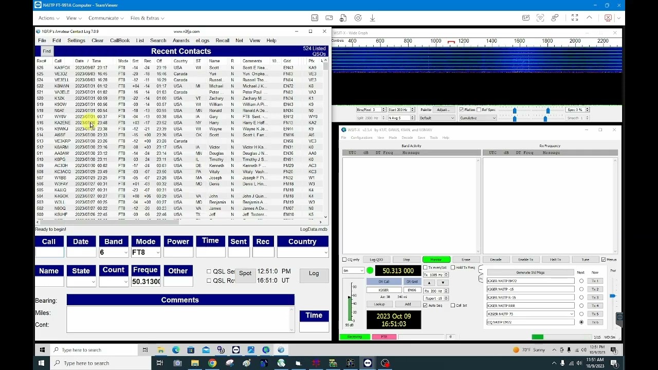 N3FJP Amateur Contact Log (ACLog) Radio Interface Setup