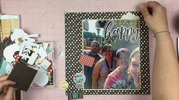Scrapbook Process: Happy Day // Large Photo Layout // Disney