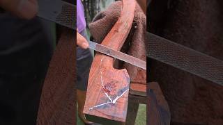 Process Of Making A Rosewood Axe Handle For A Display Piece #Relaxing  #Satisfying