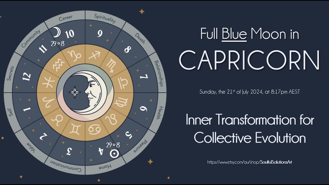 Full Blue Moon in Capricorn - Inner Transformation for Collective Evolution - Full Moon July 2024