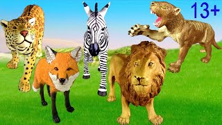 Big Cat Week 2020 - Zoo Animals -  Lion, Jaguar, Zebra,  Red Fox, Quagga, Zorse, Marsupial Lion 13+