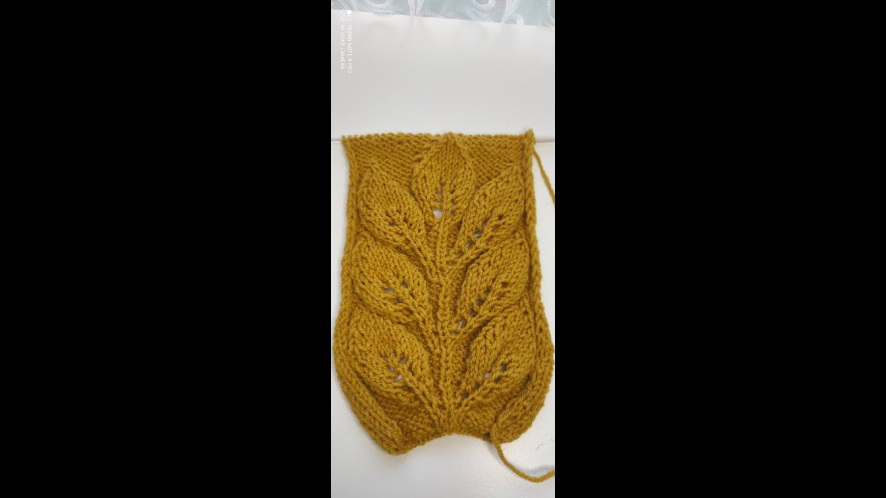 Hướng dẫn đan hoạ tiết lá-Knit leaves