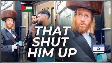 Hasidic Jew HUMILIATES Pro-Palestinian YouTuber By Just Ignoring Him