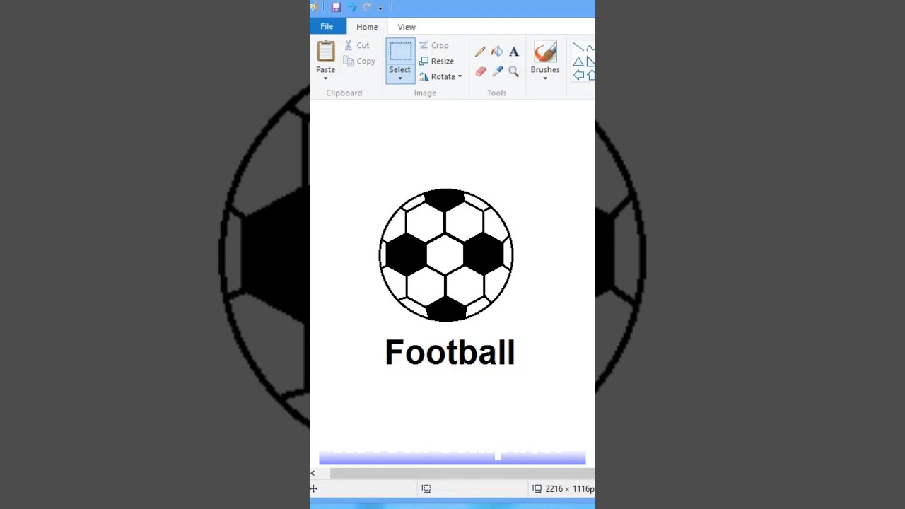 football design in ms paint/