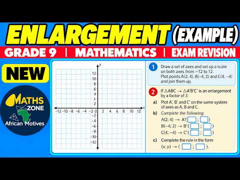 Mathematics Grade 9 Transformation Geometry – Enlargement EXAMPLE @mathszoneafricanmotives