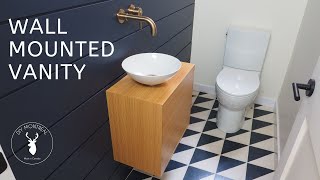 Wall mounted vanity || How to build and install