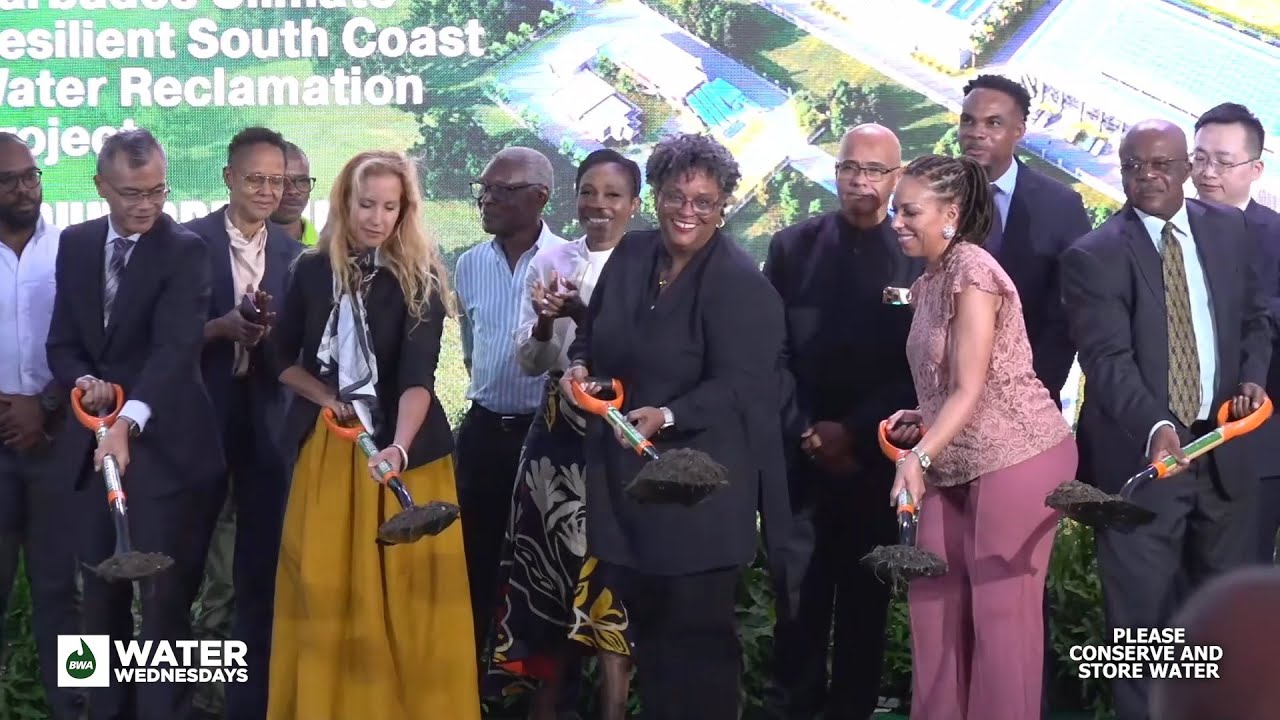 Церемония закладки первого камня очистных сооружений на южном побережье.