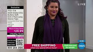 IMAN Global Chic 2Pack LongSleeve Tops