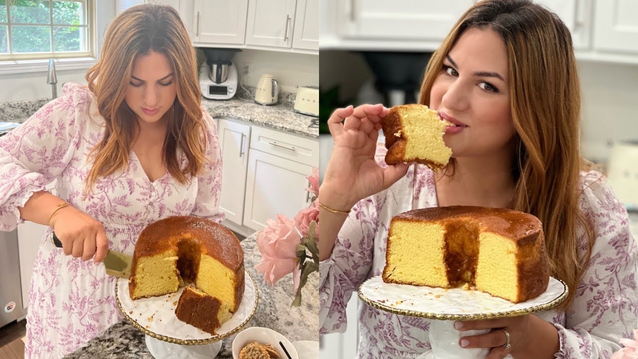 الكيكة العملاقة 😆chiffon cake