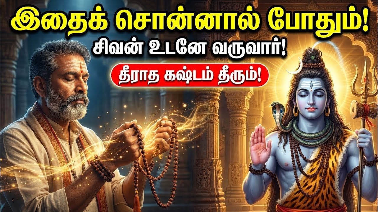 இதைக் சொன்னால் போதும்!சிவன் உடனே வருவார்!தீராத கஷ்டம் தீரும் 🔱 | Sivan  motivational speech Tamil |