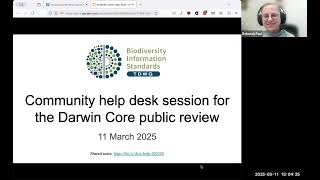 Community help desk for Darwin Core public review