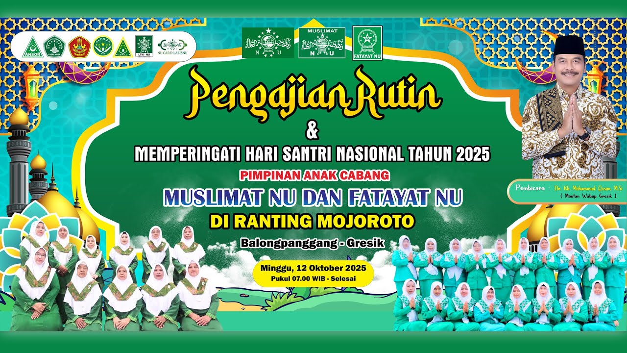 LIVE PENGAJIAN RUTINAN MUSLIMAT NU DAB FATAYAT NU RANTING MOJOROTO BALONGPANGGANG GRESIK